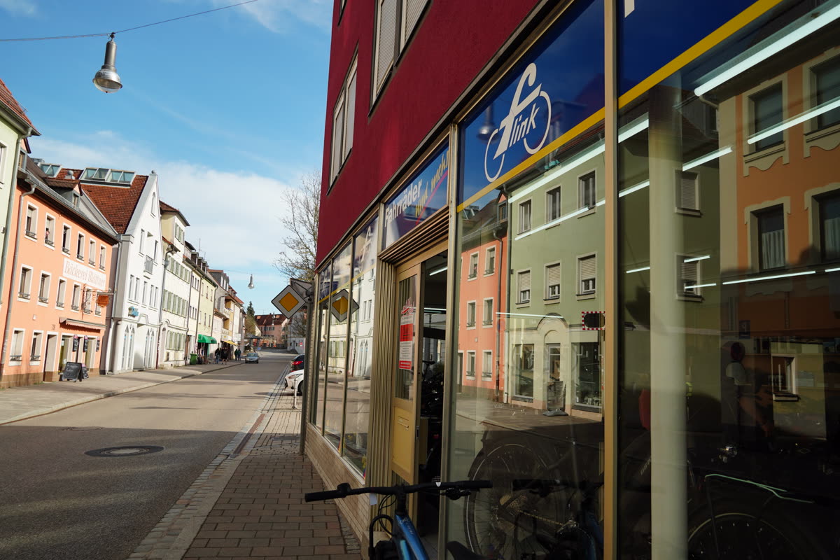 Fahrrad Flink Schaufenster in Ansbach