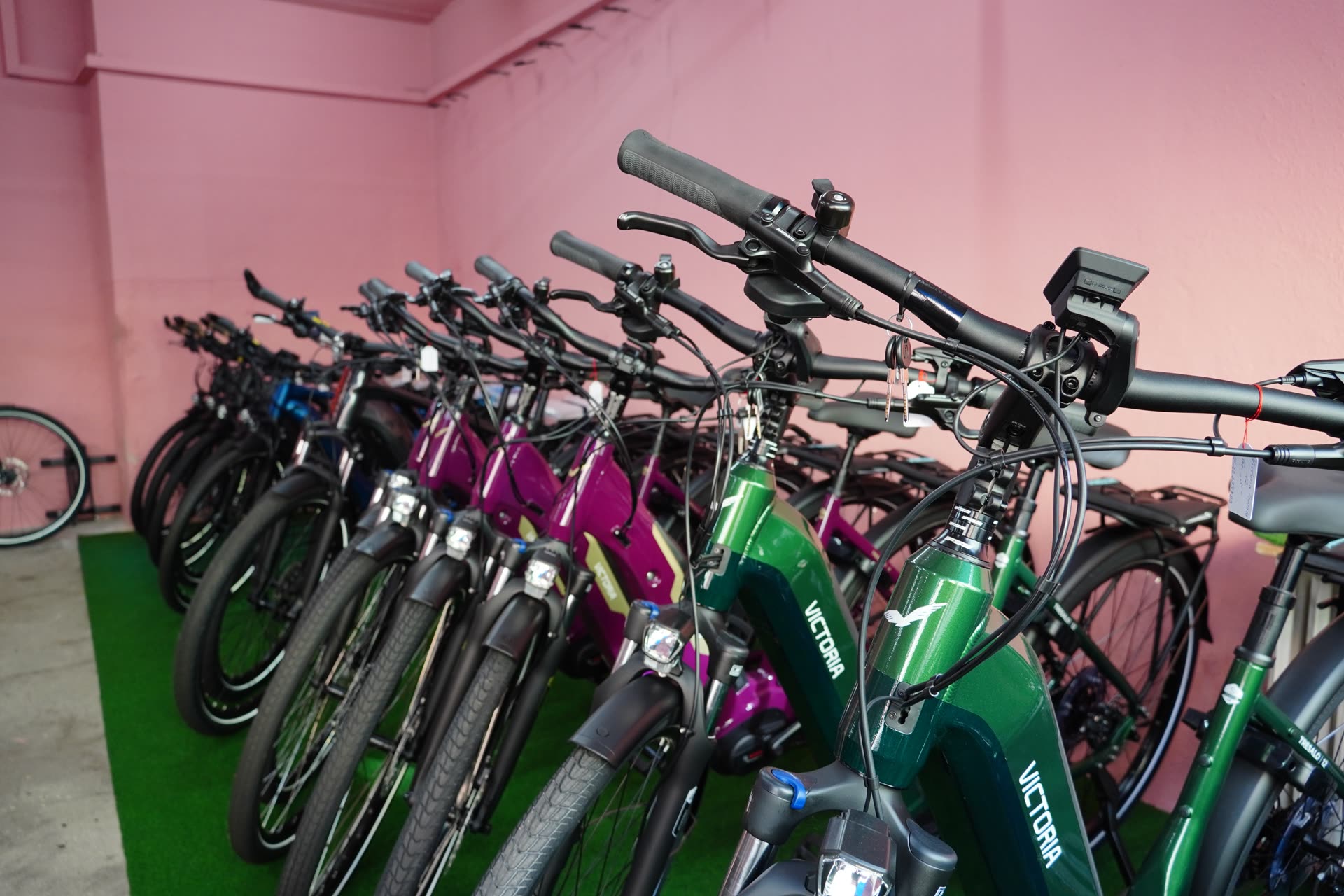 E-Bikes zur Auswahl im Fahrrad Flink Showroom